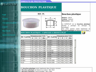 Aperçu visuel du site http://www.bouchon-plastique.fr