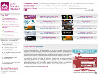 Aperçu visuel du site http://www.carte-bancaire-prepayee.eu