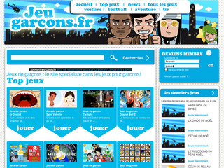 Aperçu visuel du site http://www.jeux-garcons.fr/
