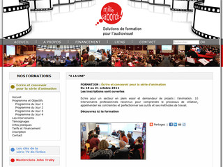 Aperçu visuel du site http://www.mille-sabords.net/