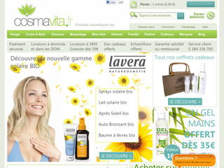 Aperçu visuel du site http://www.cosmavita.fr
