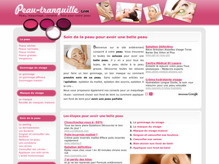 Aperçu visuel du site http://www.peau-tranquille.com