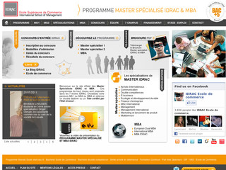 Aperçu visuel du site http://www.master-idrac.com