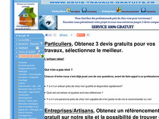 Aperçu visuel du site http://www.devis-travaux-gratuits.fr