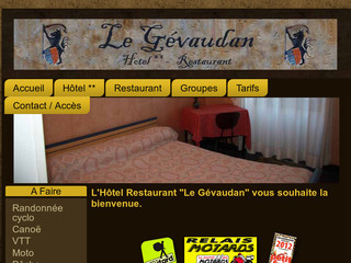 Aperçu visuel du site http://www.hotel-restaurant-legevaudan.fr