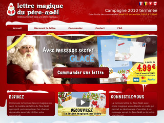 Aperçu visuel du site http://www.lettre-magique-du-pere-noel.com