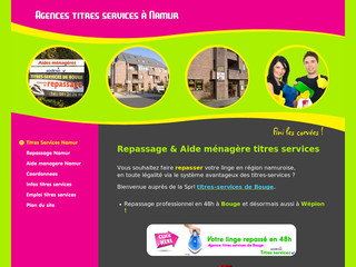 Aperçu visuel du site http://www.namur-services.be