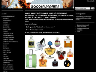 Aperçu visuel du site http://www.goodealparfums.com