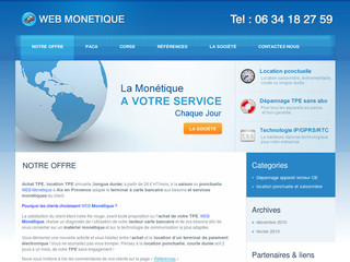 Aperçu visuel du site http://www.web-monetique.fr/