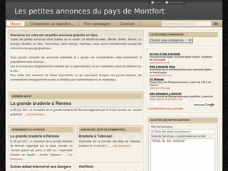 Aperçu visuel du site http://www.annonce-paysdemontfort.fr