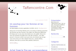 Aperçu visuel du site http://www.tarencontre.com