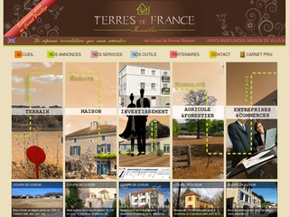 Aperçu visuel du site http://www.terres-de-france.com/