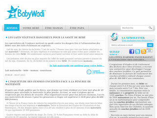 Aperçu visuel du site http://www.babywadi.fr