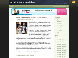 Aperçu visuel du site http://www.star-celebrite.com