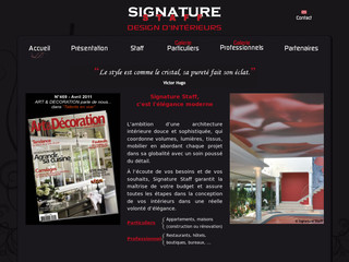 Aperçu visuel du site http://www.signaturestaff.fr