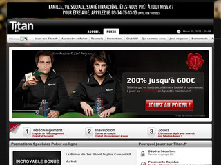 Aperçu visuel du site http://poker.titan.fr