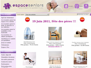 Aperçu visuel du site http://www.espaceseniors.fr