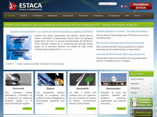 Aperçu visuel du site http://www.estaca.fr