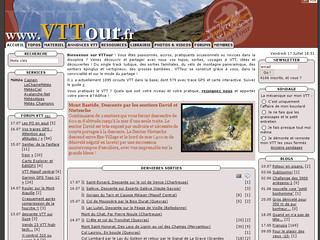 Aperçu visuel du site http://www.vttour.fr/
