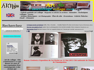 Artpjm - L’art du collage montage assemblage avec des articles d’actualité - Art-pjm.com