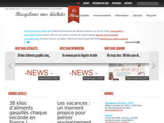 Aperçu visuel du site http://www.recyclons-nos-dechets.fr/