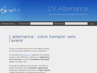 Aperçu visuel du site http://www.cv-alternance.org/