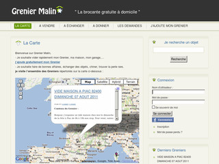 Aperçu visuel du site http://www.greniermalin.fr