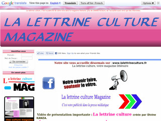 Aperçu visuel du site http://www.lalettrineculture.fr