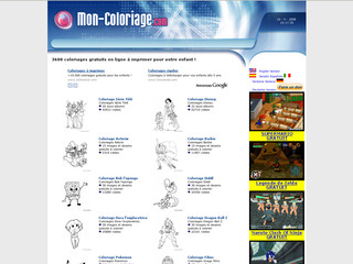 Aperçu visuel du site http://www.mon-coloriage.com/