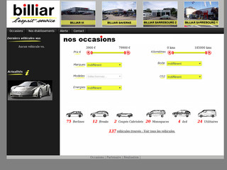 Vente de véhicules d'occasions - Billiar.fr