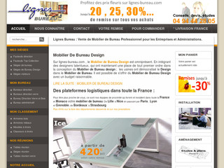 Aperçu visuel du site http://www.lignes-bureau.com/