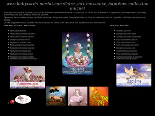 Aperçu visuel du site http://www.babycards-mariat.com