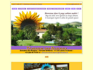 Aperçu visuel du site http://www.domainedesroujoux.com