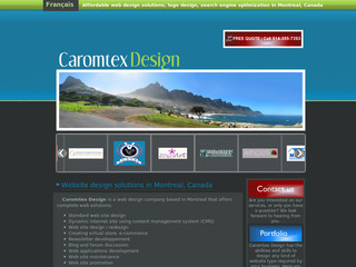 Aperçu visuel du site http://caromtex.com/design-web-montreal.php