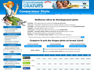 Aperçu visuel du site http://www.comparateur-photo.com