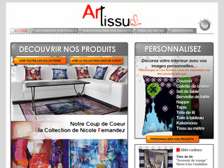 Aperçu visuel du site http://www.artissu.com/