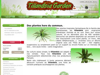 Aperçu visuel du site http://www.tillandsia-garden.com