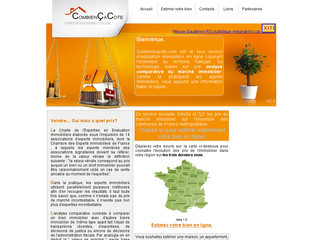 Aperçu visuel du site http://www.combiencacote.com