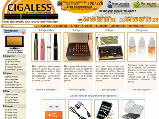 Aperçu visuel du site http://www.cigarette-cigaless.com/