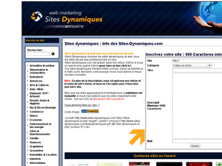 Sites dynamiques : Annuaire des  Sites-Dynamiques.