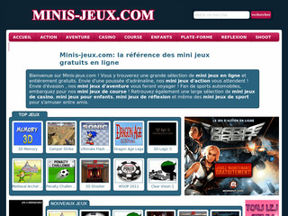 Aperçu visuel du site http://www.minis-jeux.com