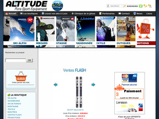Aperçu visuel du site http://www.altitude-sports.fr