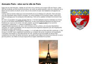 Aperçu visuel du site http://paris.aggloannuaire.com/
