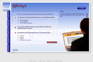 Aperçu visuel du site http://www.eliosys.com