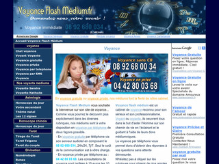 Aperçu visuel du site http://www.voyanceflashmedium.fr