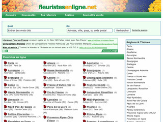 Aperçu visuel du site http://www.fleuristesenligne.net