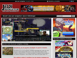 Aperçu visuel du site http://www.jeux-navigateur.fr