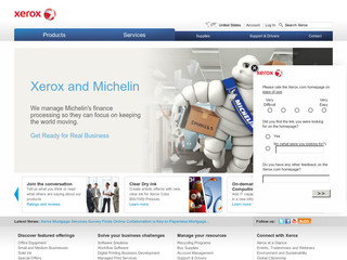 Aperçu visuel du site http://www.xerox.com