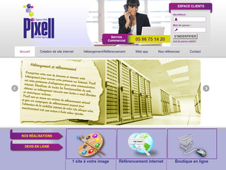 Aperçu visuel du site http://www.pixellweb.com