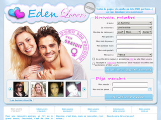 Aperçu visuel du site http://www.edenlovers.fr